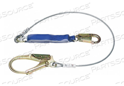 DECOIL CABLE SINGLE LEG LANYARD 6FT