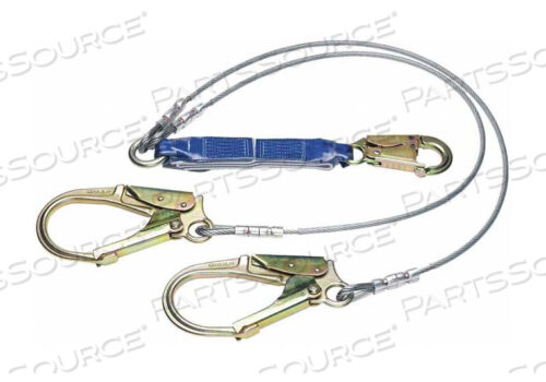 DECOIL CABLE TWINLEG LANYARD 6FT