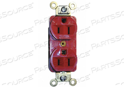 OEM#: HBL5252RRECEPTACLE DUPLEX 15A 5-15R 125V RED by Hubbell Incorporated, Wiring Device-Kellums