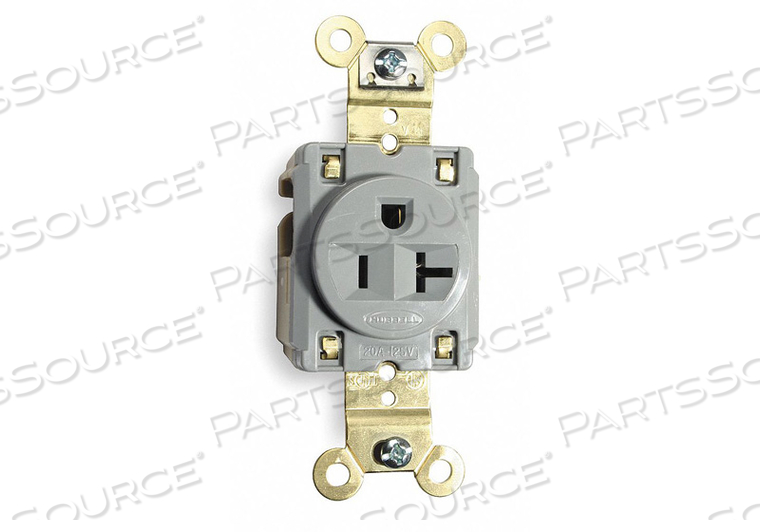 OEM#: HBL5361GRYRECEPTACLE SINGLE 20A 5-20R 125V GRAY by Hubbell Incorporated, Wiring Device-Kellums