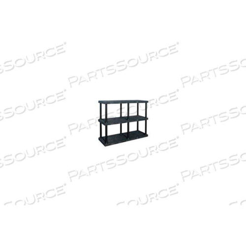 OEM#: AS6624X3STRUCTURAL PLASTIC ADJUSTABLE VENTED SHELVING, 66W X 24D X 45H, BLACK by SPC Industrial