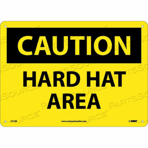 SAFETY SIGNS - CAUTION HARD HAT AREA - FIBERGLASS