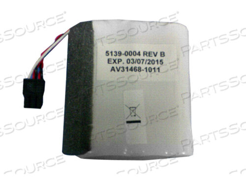 Replaces ICU Medical, Inc. 5139-0004REPLACEMENT BATTERY FOR HOSPIRA SEDLINE EEG MONITOR. REV. A