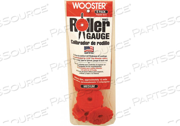 OEM#: R083ROLLER GAUGE 12 MIL PK6 by Wooster