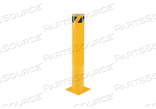 STEEL PIPE SAFETY BOLLARD - YELLOW