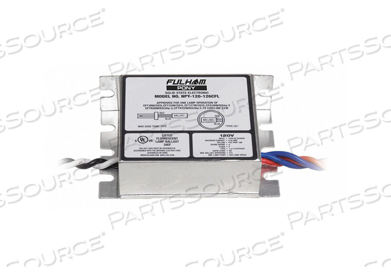 OEM#: NPY-120-126-CFLCFL BALLAST RAPID CFL LAMPS PONY by Fulham