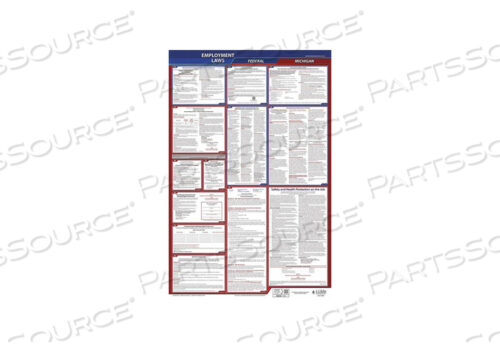 OEM#: 300-MI-1LABORLAW POSTER FED/STA MI ENG 26INH 1YR by J.J. Keller & Associates