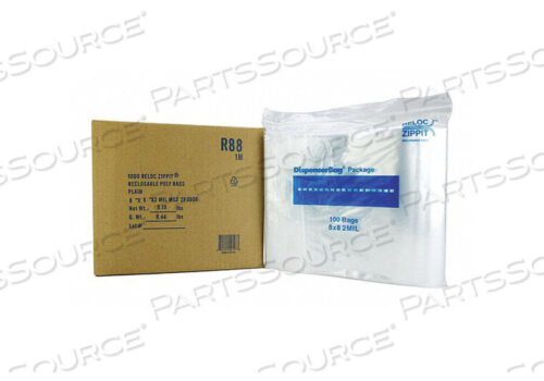OEM#: R88RECLOSABLE BAG STANDARD LDPE SEAL PK1000 by Reloc Zippit