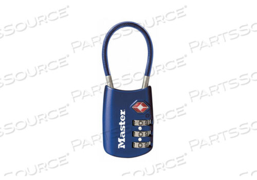 OEM#: 4688DBLULUGGAGE PADLOCK 1 2/3 IN OVAL BLUE by Master Lock