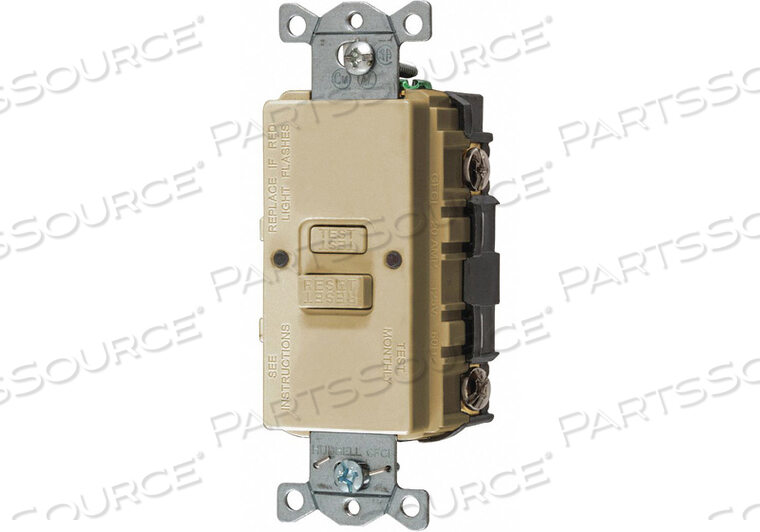 OEM#: GFBFST20IGFCI RECEPTACLE 20A 125VAC 5-20R IVORY by Hubbell Incorporated, Wiring Device-Kellums