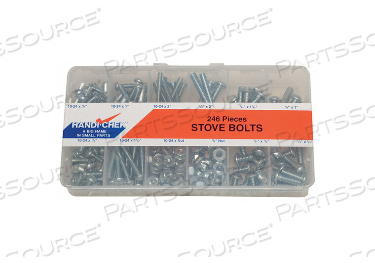 OEM#: WWG-DISP-STOVE248STOVE BOLT ASST RND 246 PCS 12 SZS by ITW