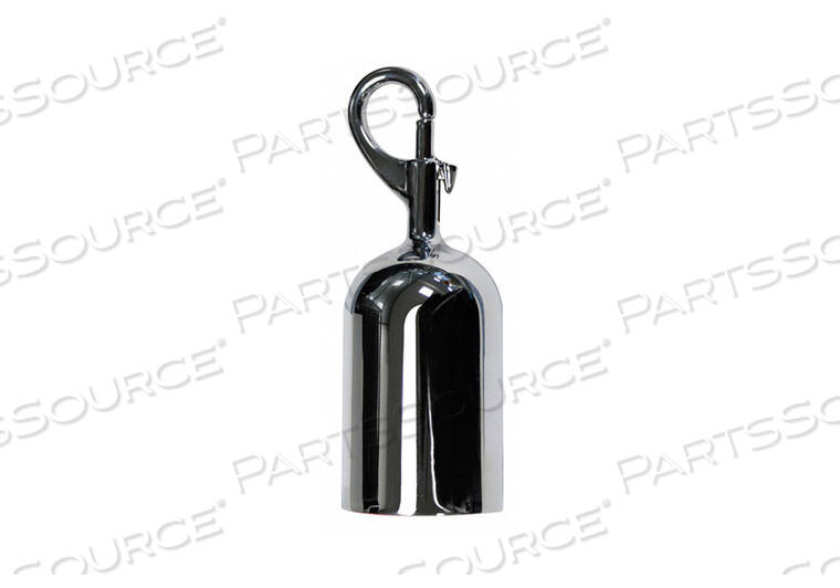 OEM#: ROPEEND-SNAP-1PPOST ROPE SNAP END POLISHED CHROME by Tensator