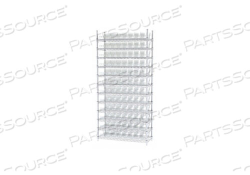 OEM#: AWS143630120SCBIN SHELVING 74 OVERALL H 96 BINS CLEAR by Akro-Mils / Myers Industries, Inc