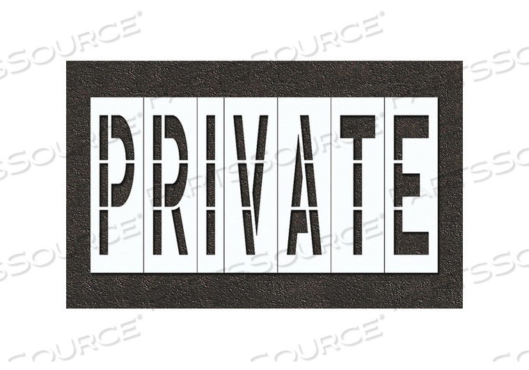 OEM#: STL-108-74829PAVEMENT STENCIL PRIVATE by RAE Products & Chemicals Corp.
