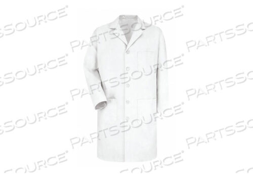 OEM#: KP14WH RG 38RED KAP MENS LAB COAT, WHITE, POLY/COMBED COTTON, REGULAR, 38 by VF Imagewear, Inc.