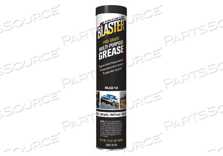 OEM#: GR-14C-MPGR-14C-MP BLASTER PRO-GRADE MULTI-PURPOSE GREASE, 14 OZ. CARTRIDGE by Blaster