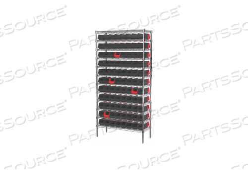 OEM#: AWS143636442BKBIN SHELVING 74 OVERALL H 96 BINS RED by Akro-Mils / Myers Industries, Inc