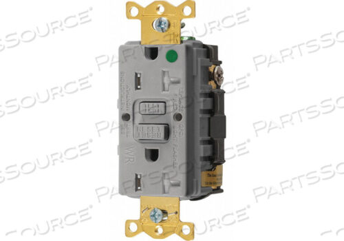 OEM#: GFRTW83GRYGFCI RECEPTACLE 20A 125VAC 5-20R GRAY by Hubbell Incorporated, Wiring Device-Kellums