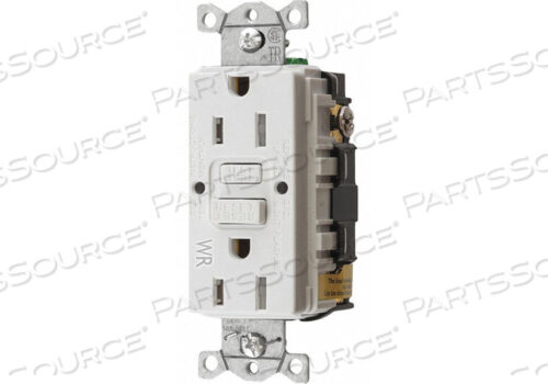 OEM#: GFTWRST15WGROUND FAULT DUPLEX WHITE 15A 125V 2P by Hubbell Incorporated, Wiring Device-Kellums