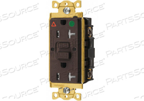 OEM#: GFTWRST83IGGFCI RCEPTCLE HSPITAL BRWN 20A 1 HP by Hubbell Incorporated, Wiring Device-Kellums