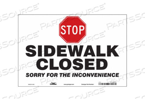 OEM#: 476H60SAFETY SIGN 36 W 24 H 0.004 THICKNESS by Condor