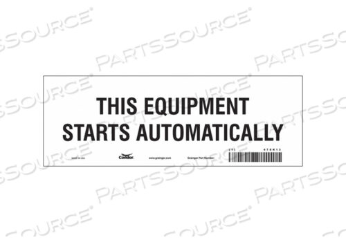 SAFETY SIGN 10 WX3-1/2 H 0.004 THICK