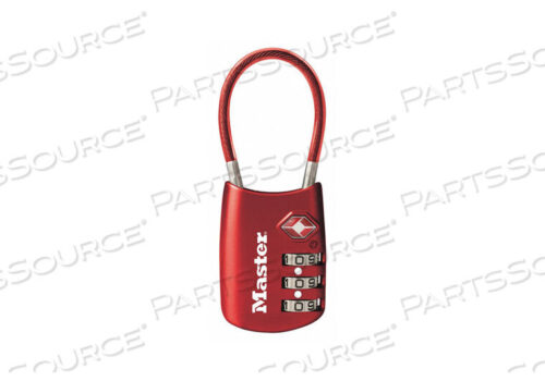 OEM#: 4688DREDCOMBINATION PADLOCK 1 2/3 IN OVAL RED by Master Lock