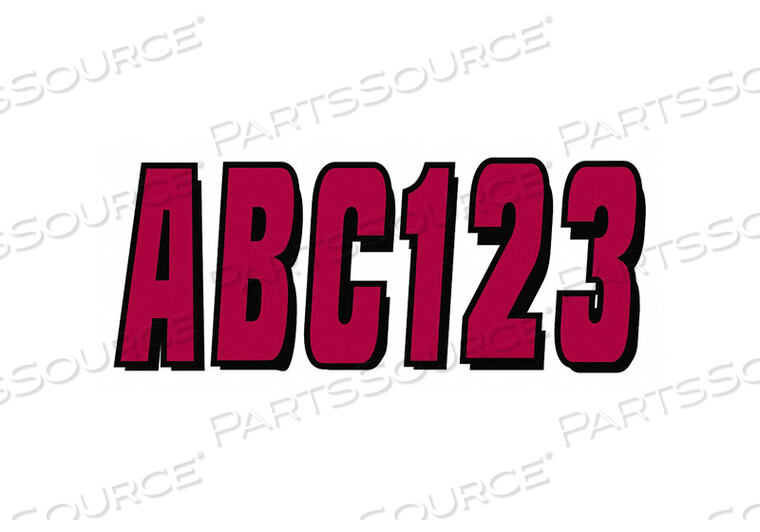 OEM#: GROBLK320NUMBER AND LETTER COMBO KIT OX BLOOD RED by Hardline Products