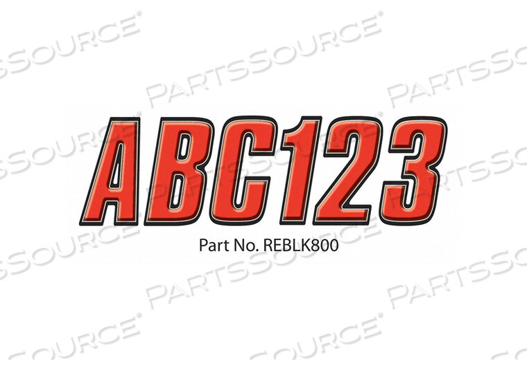 OEM#: GREBLK800NUMBER AND LETTER COMBO KIT RED 3 IN H by Hardline Products