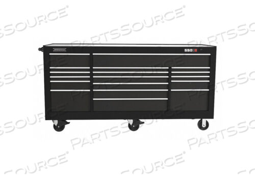 J4791 ROLLING CABINET BLACK 46-3/8 H 20 DRAWER