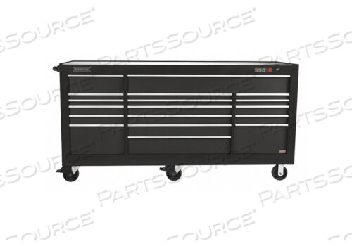 J4793 ROLLING CABINET BLACK 46-3/8 H 18 DRAWER