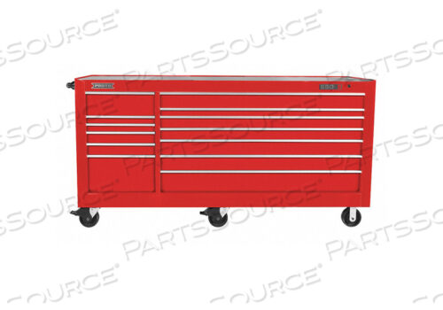 ROLLING CABINET RED 46-3/8 H 13 DRAWERS