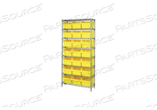 OEM#: WR8-816YLBIN SHELVING OVERALL 36 D YELLOW by Quantum Storage Systems