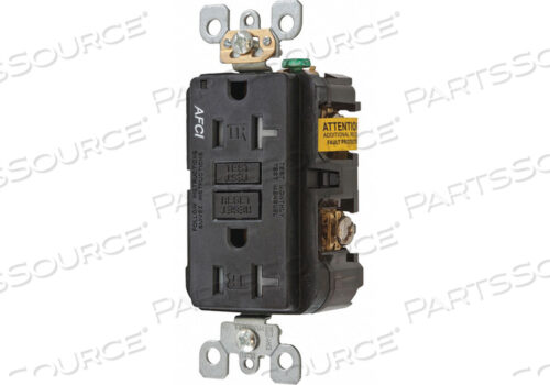 OEM#: AFR20TRBKRECEPTACLE BLACK 1.0 HP 3 WIRES 2 POLES by Hubbell Incorporated, Wiring Device-Kellums