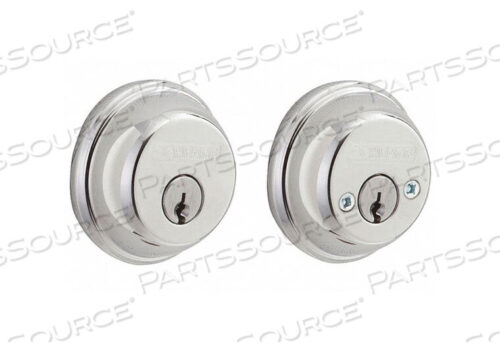 OEM#: B62N 625DEADBOLT BRIGHT CHROME DOUBLE CYLINDER by Schlage Lock
