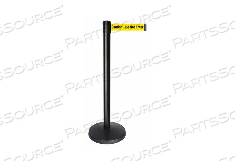 OEM#: QPLUS-33-YABARRIER POST 1 BELT CAUTION DO NOT ENTER by Queueway
