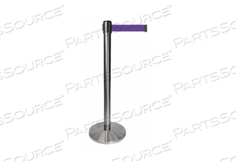 OEM#: QPLUS-1S-P5BARRIER POST GRAY POST PURPLE BELT by Queueway