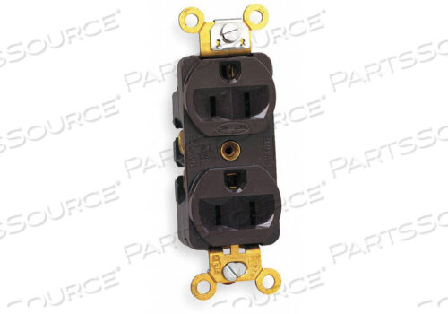 OEM#: HBL5252RECEPTACLE, DUPLEX, INDUSTRIAL, 5-15R, 125V, 15A, BROWN by Hubbell Incorporated, Wiring Device-Kellums