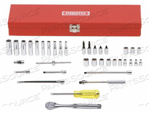 SOCKET WRENCH SET SAE 1/4 IN DR 37 PC