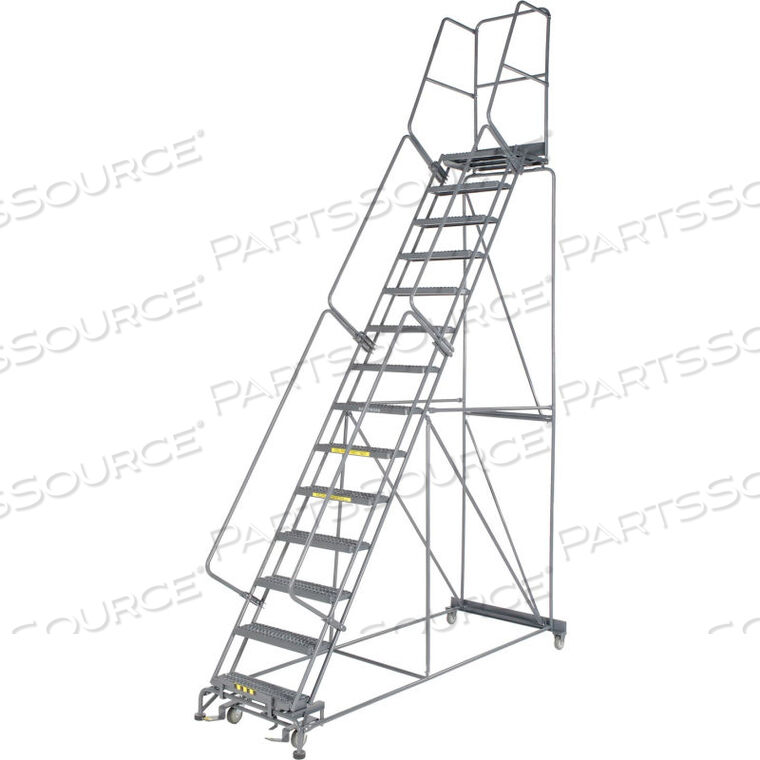 OEM#: FS144021GGRIP 24W 14 STEP STEEL ROLLING LADDER 21D TOP STEP by Ballymore