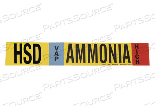 OEM#: 59926AMMONIA PIPE MARKER HSD 8IN AND ABOVE by Brady Americas