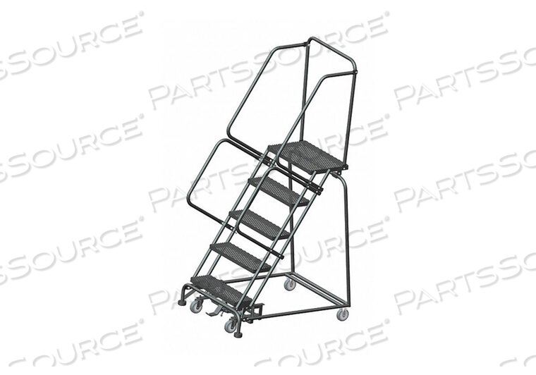 OEM#: WA053214X5 STEP STEEL SAFETY ROLLING LADDER W/ WEIGHT ACTUATED LOCK STEP 24W EXPANDED STEP by Ballymore