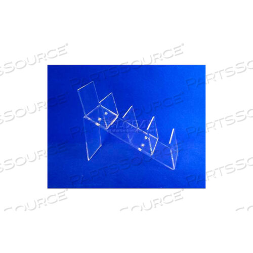 ACRYLIC CLUTCH BAG DISPLAY, 4W X 11-1/8D X 8-1/2H, 2-1/2 SPACES, CLEAR