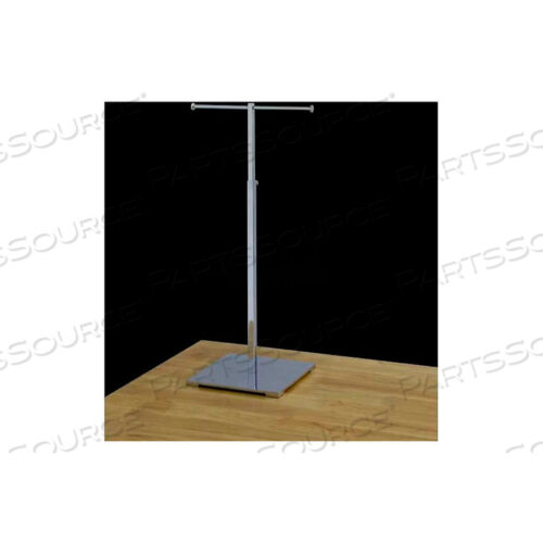 SINGLE JEWELRY STAND, ADJUSTABLE, 14-24 H, METAL, CHROME