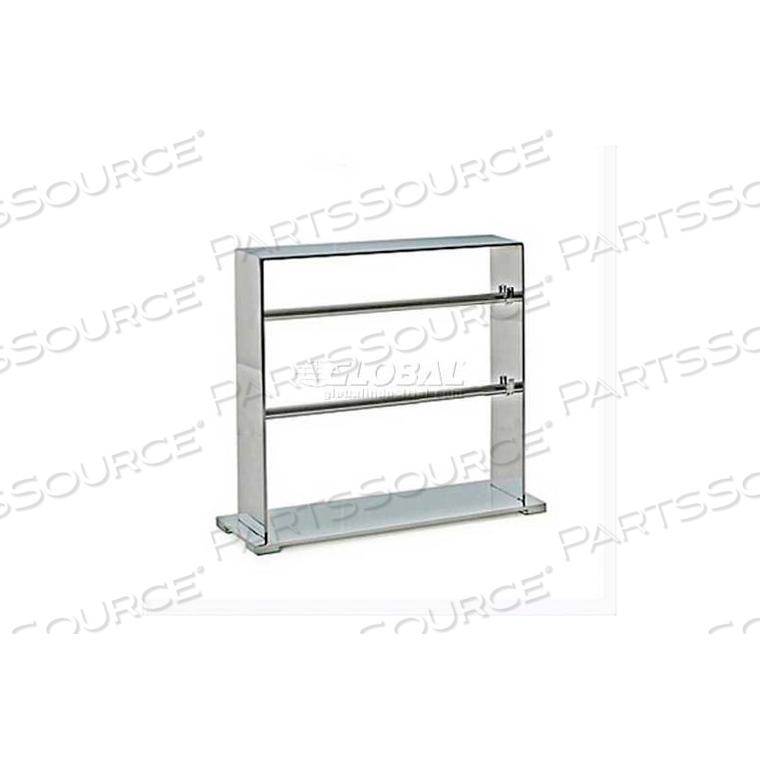 DOUBLE BRACELET STAND, 4 D X 13-1/4 W X 11-1/4 H, METAL, CHROME