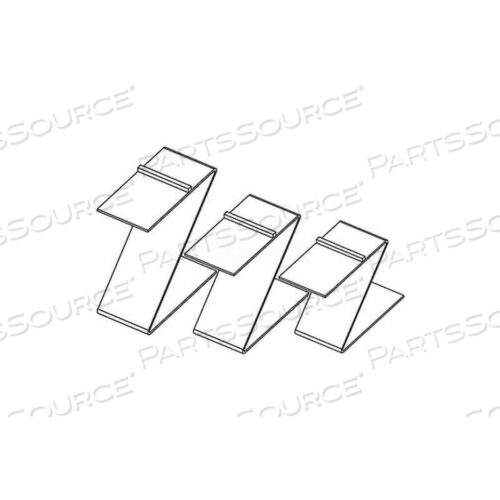 COUNTER TOP SHOE SHELF, SET OF 3, 5-7 H, WARRANTY, ACRYLIC, CLEAR