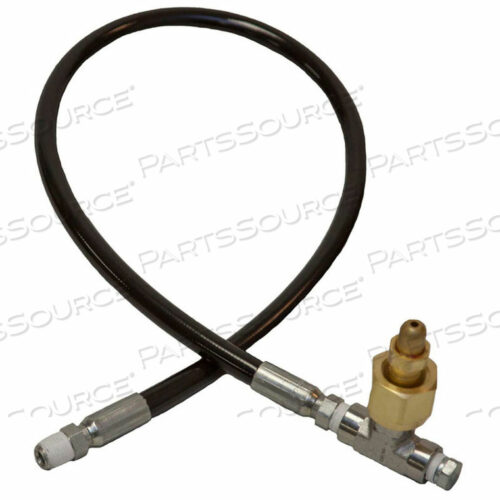 30â” CONNECTING WHIP W/CHECK VALVE & TEE, CGA-702, 6000 PSI