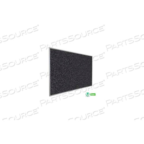 RUBBER-TAK TACKBOARD WITH ALUMINUM TRIM 48W X 33-3/4H BLACK