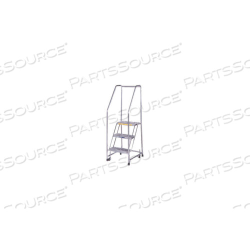 OEM#: SS320P3 STEP 16W STAINLESS STEEL ROLLING LADDER W/ RAILS - PERFORATED TREAD by Ballymore