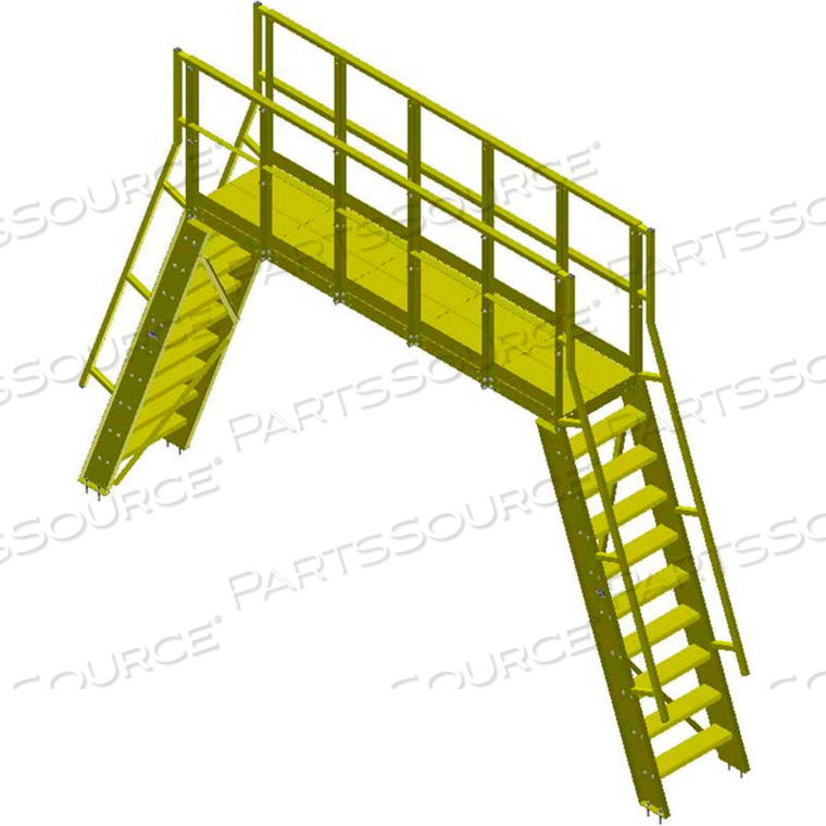 MODULAR CROSSOVER WITH 6-TREAD LADDERS, 82-1/2L X 24W X 62H CLEARANCE